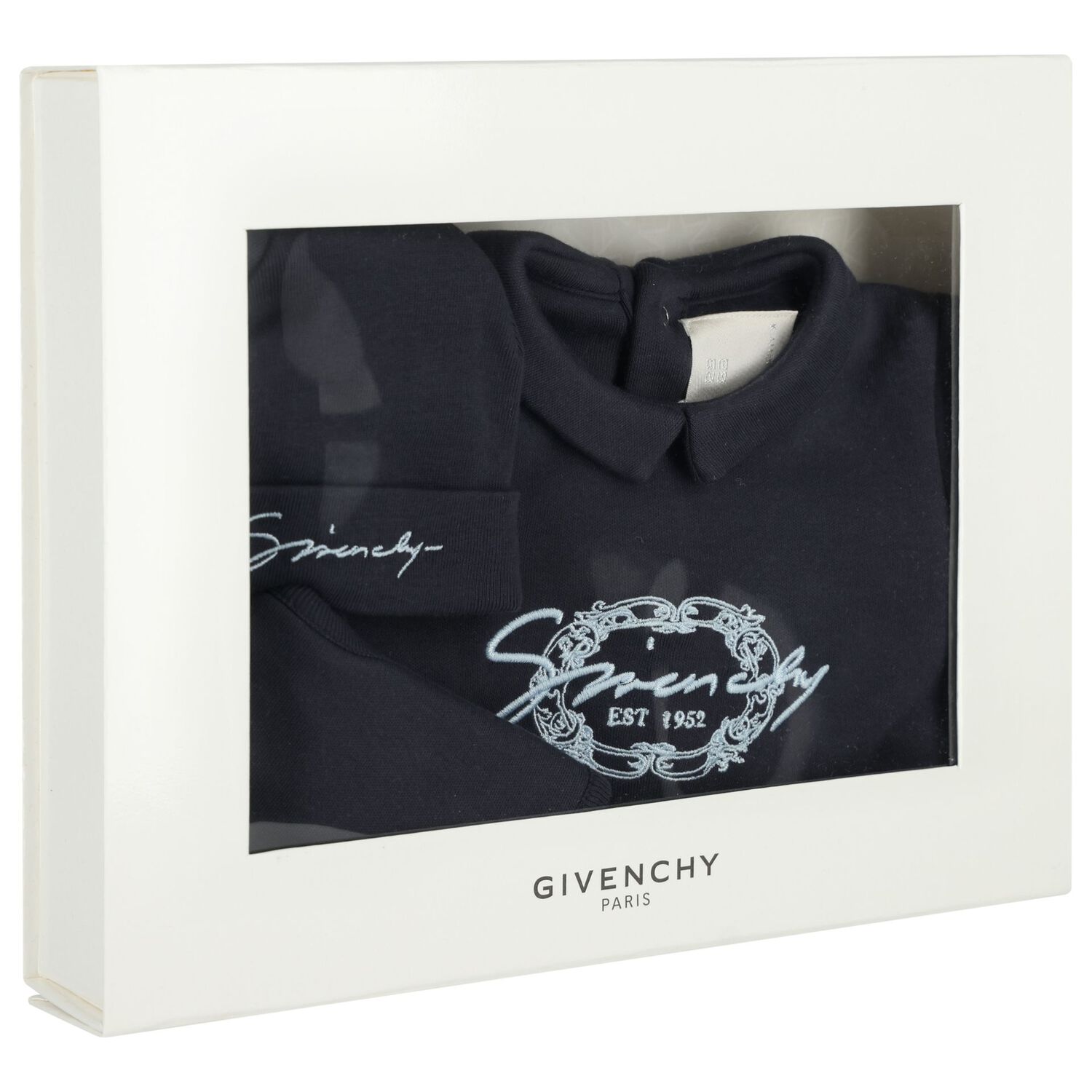 مجموعة هدايا ملابس الأطفال بشعار أزرق داكن, 1, hi-res