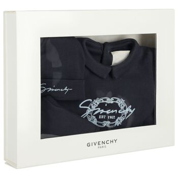 Navy Blue Logo Babygrow Gift Set