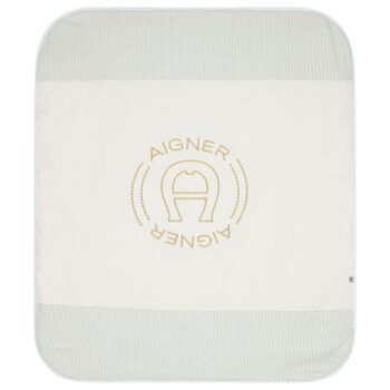 بطانيه اولاد باللون العاجى والازرق 