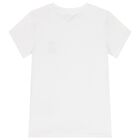تي شيرت دب تيدي باللون أبيض للبنات, 1, hi-res