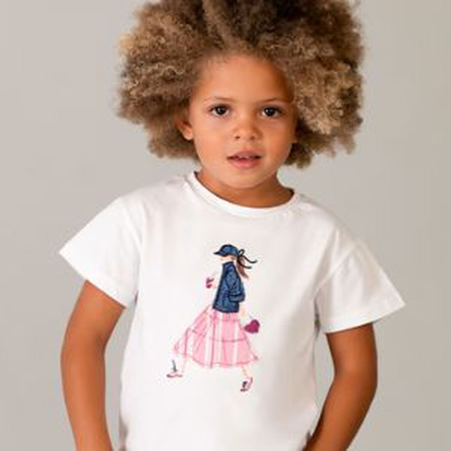 تي شيرت بنات باللون الأبيض, 1, hi-res