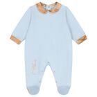 Baby Boys Blue & Beige Geo Map Babygrow Gift Set, 1, hi-res