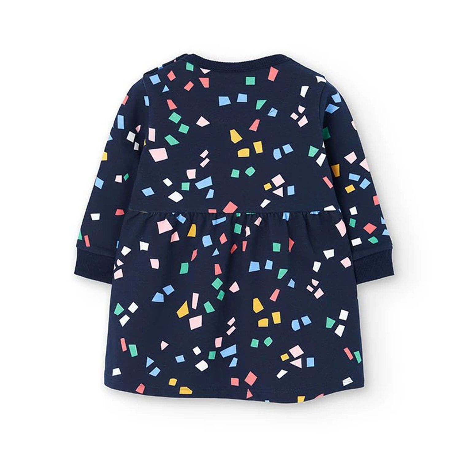 فستان بنات واسع باللون الكجلي , 1, hi-res