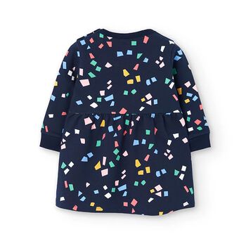 Girls Navy Blue Flared Dress