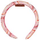 Girls White & Pink Zigzag Headband, 2, hi-res