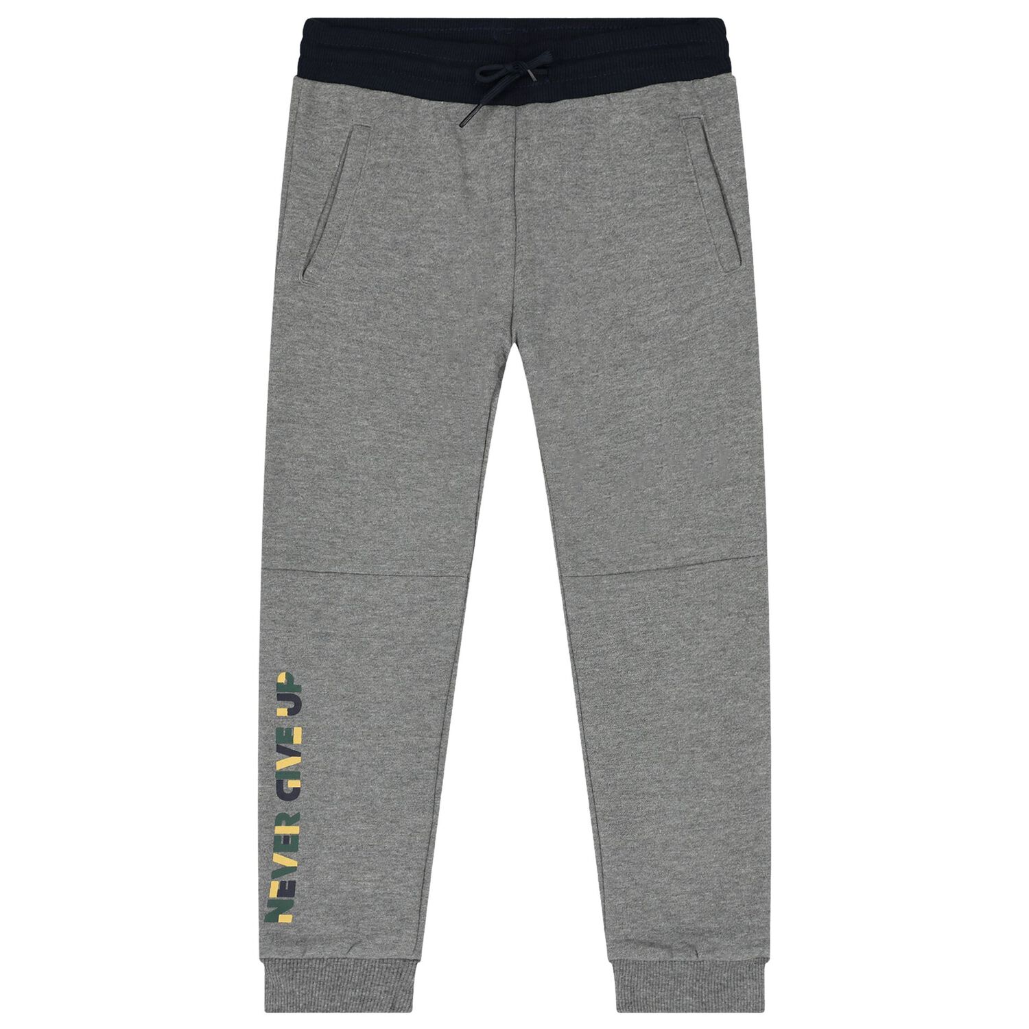 Boys Navy Blue, Grey & Yellow Tracksuit Set (3 Piece), 1, hi-res image number null
