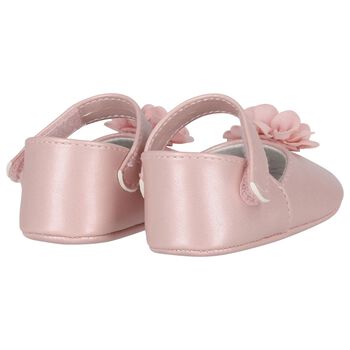 Baby Girls Pink Flower Pre Walker Shoes