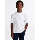 Boys White Logo Flag T-Shirt, 1, hi-res