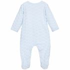 Boys Blue Cotton Babygrow, 1, hi-res