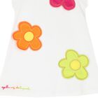 فستان ابيض بطابعة زهور للبنات, 1, hi-res