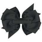Girls Black Bow Hairclip, 1, hi-res