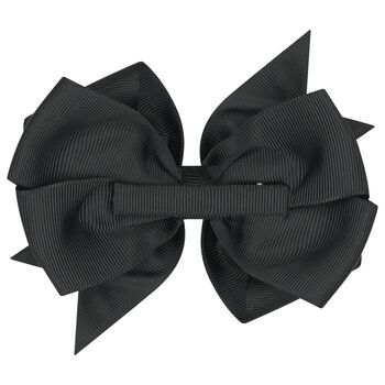 Girls Black Bow Hairclip