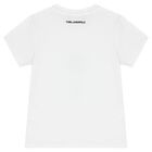 Girls White Ikonik Logo T-Shirt, 1, hi-res