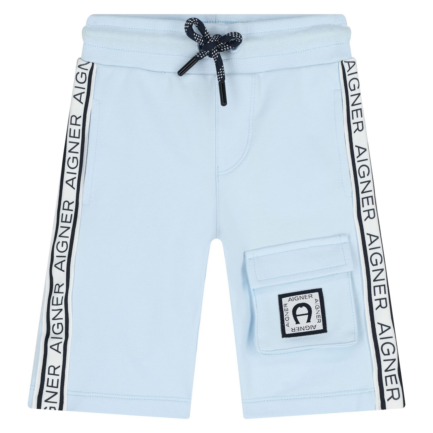 Younger Boys Blue Logo Shorts Ser, 1, hi-res
