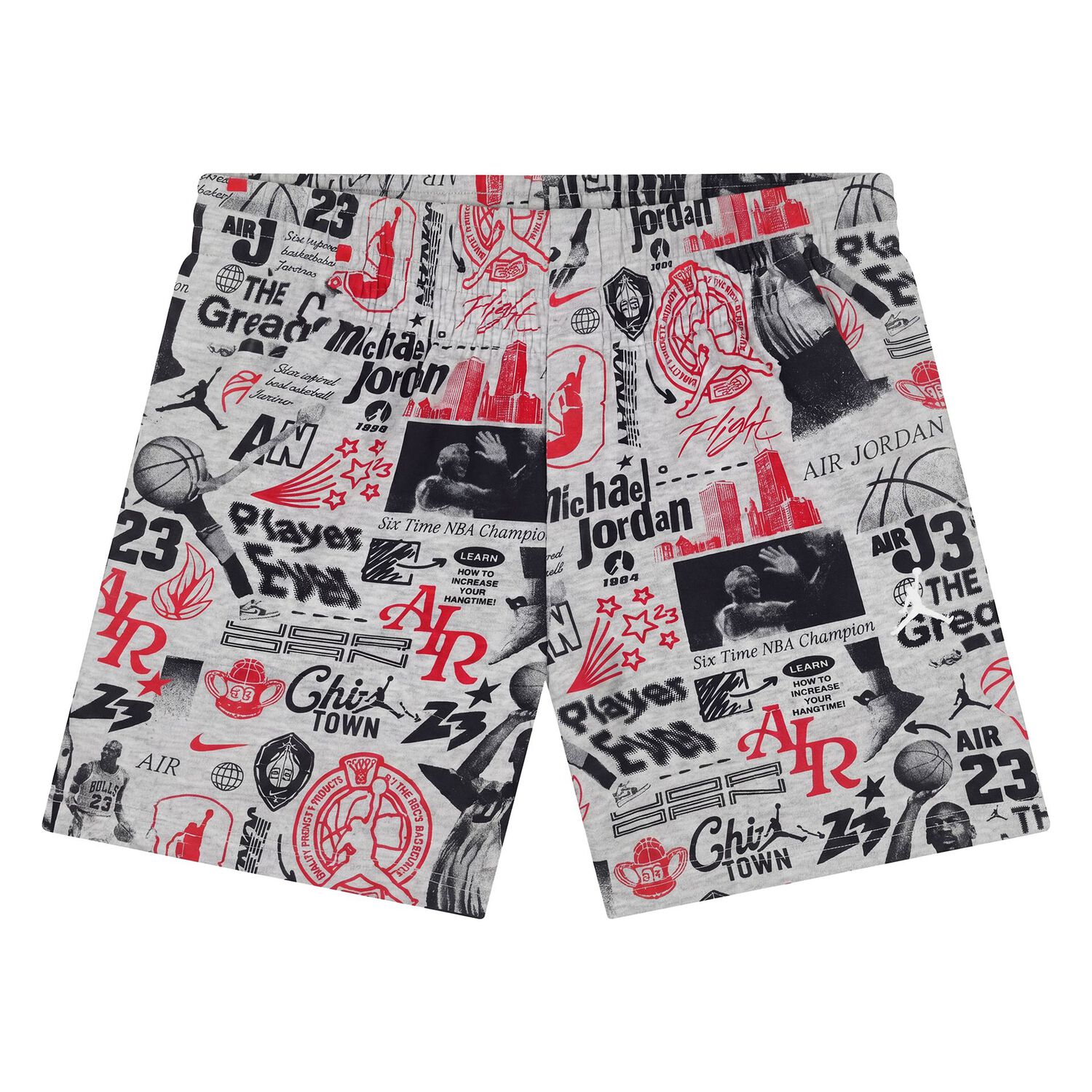 Younger Boys White & Grey Jordan Logo Shorts Set, 1, hi-res