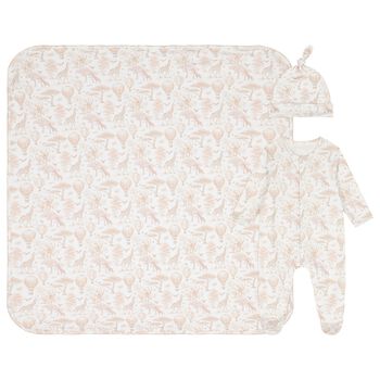 White & Beige Africa Babygrow Gift Set