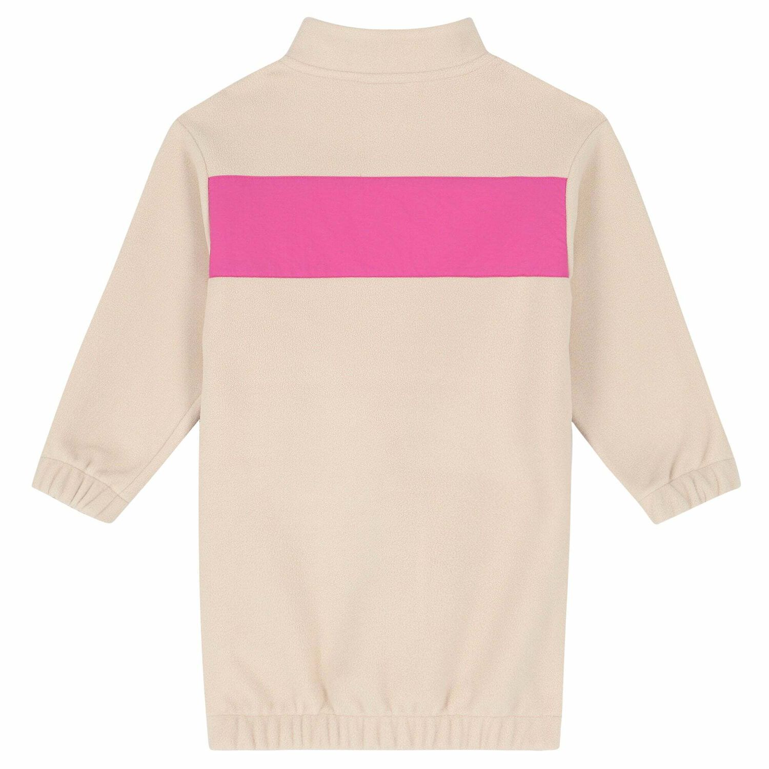 Girls Ivory Velour Dress, 1, hi-res