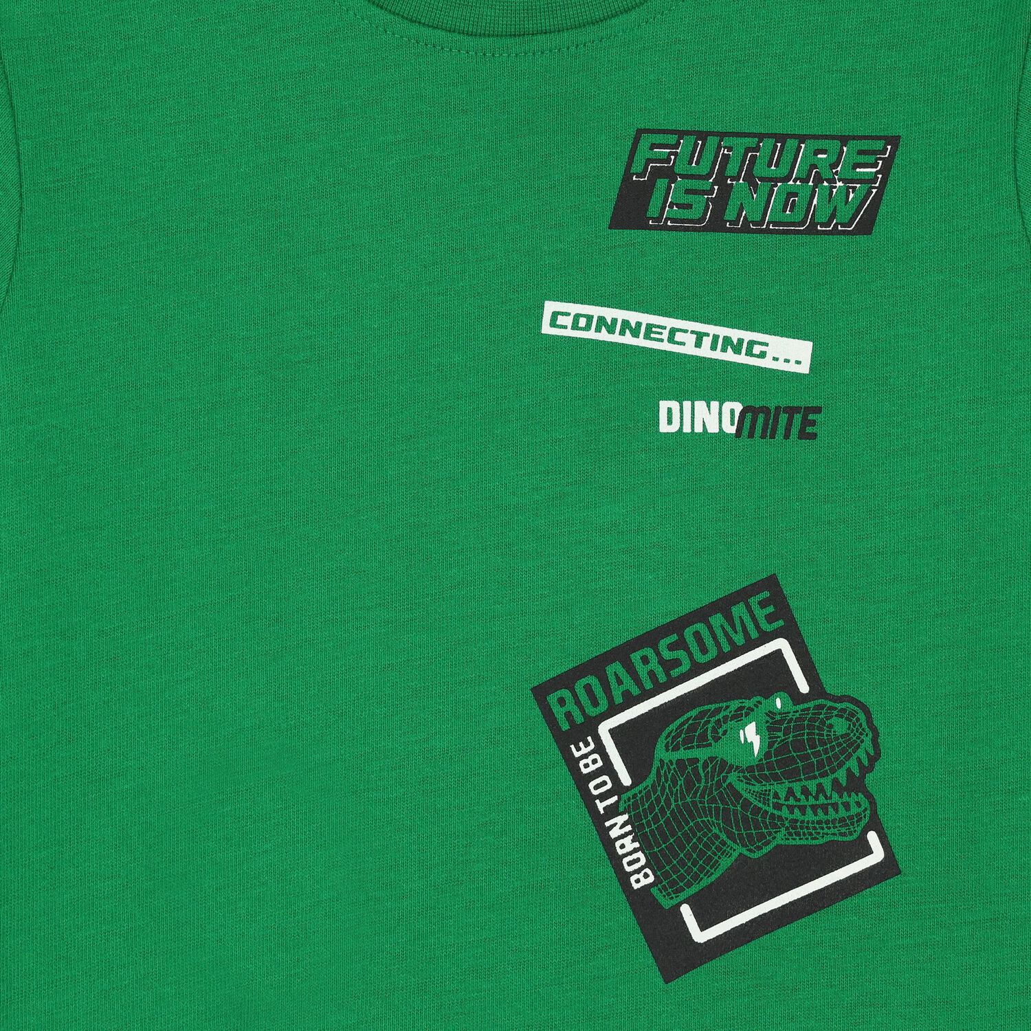 Boys Green & Black Dinosaur Logo Tracksuit, 3, hi-res image number null