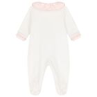 Baby Girls Ivory & Pink Babygrow Set, 1, hi-res