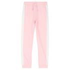 Girls White & Pink Logo Tracksuit, 1, hi-res
