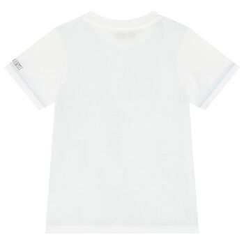 Boys White & Blue T-Shirt