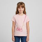 Girls Pink Bag Logo T-Shirt, 2, hi-res