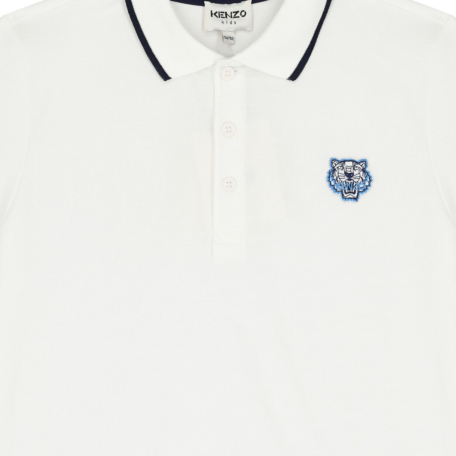 Boys White Logo Polo Shirt, 2, hi-res