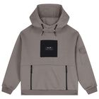 Boys Beige & Black Hooded Top, 2, hi-res