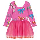 فستان وردي مع فيونكة للبنات, 1, hi-res