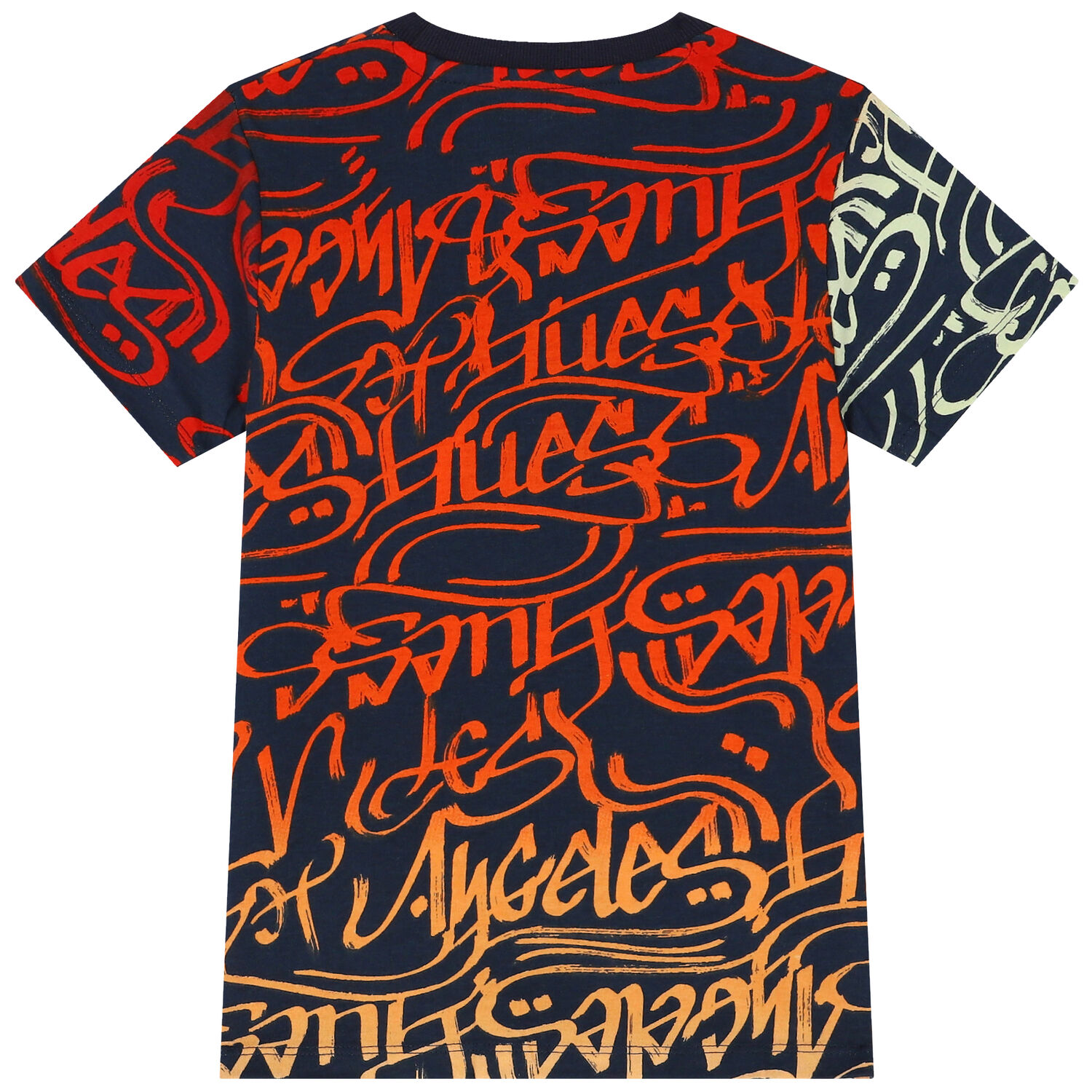 تيشيرت أولاد بالشعار باللون الكحلي, 3, hi-res