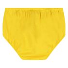 طقم فستان أصفر بشعار للبنات , 1, hi-res