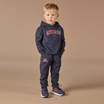 Boys Navy Logo Tracksuit