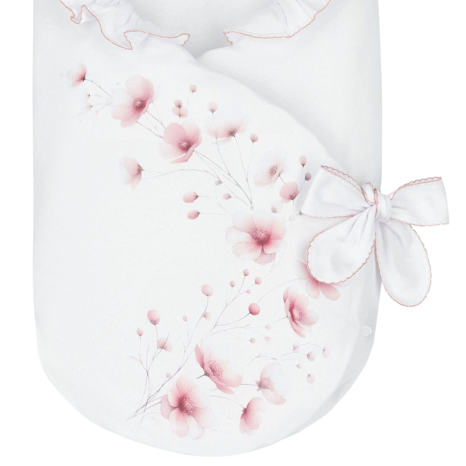 مدس بنات بطبعة الزهور   باللون الأبيض والوردي, 1, hi-res