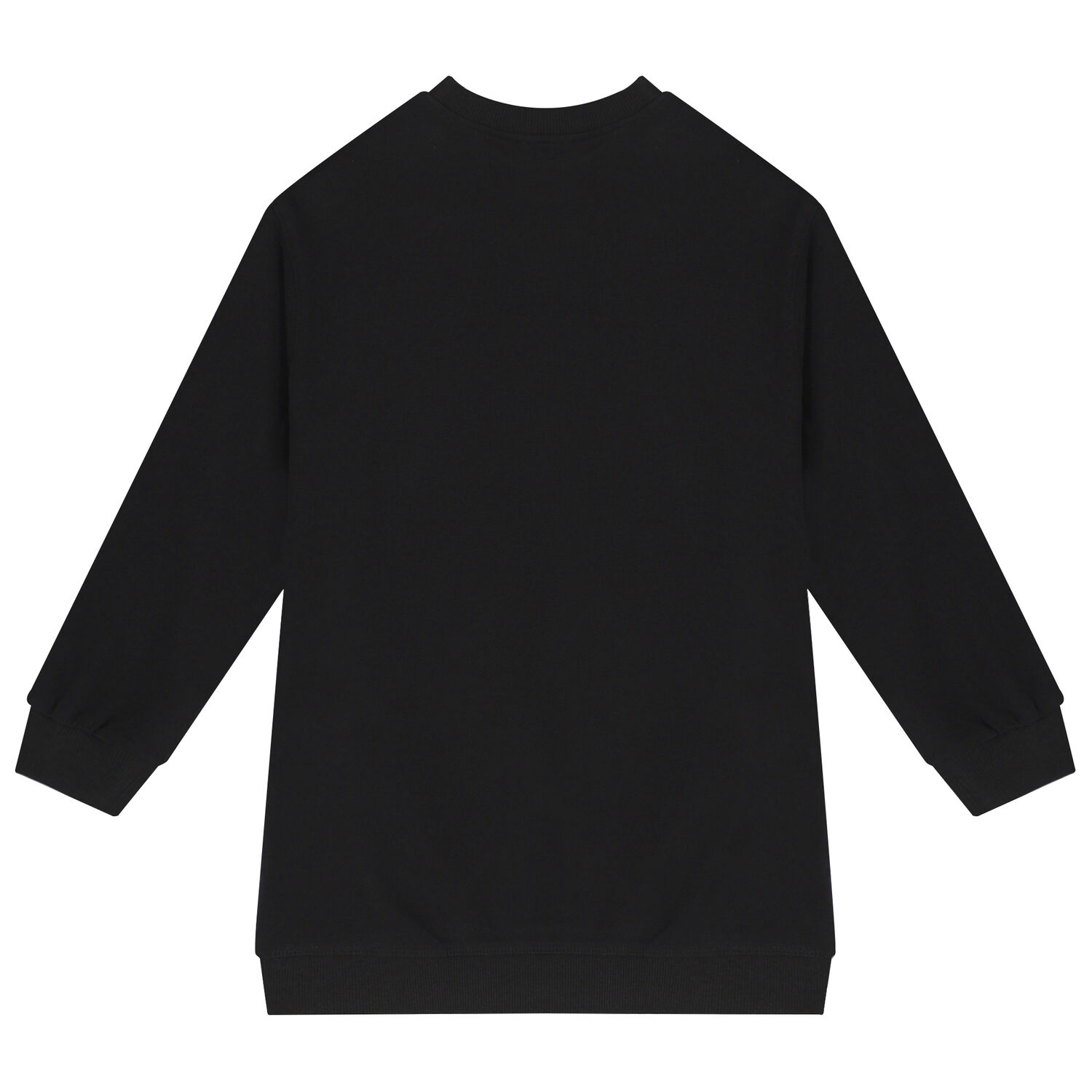 Girls Black & Silver Sweatshirt Dress, 1, hi-res image number null