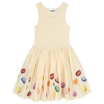 Girls Yellow Macarons Dress