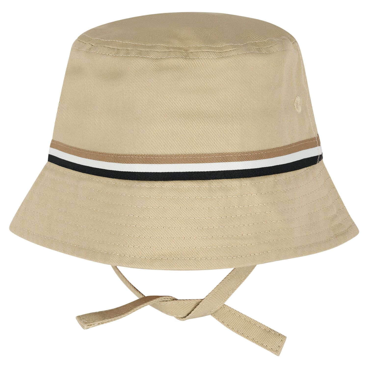 Baby Boys Beige Logo Bucket Hat, 1, hi-res