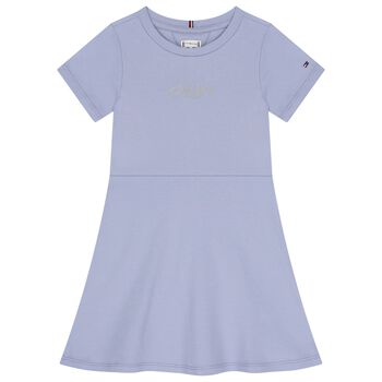 Girls Blue Logo Dress