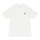 Baby Boys White Logo Polo Shirt, 1, hi-res