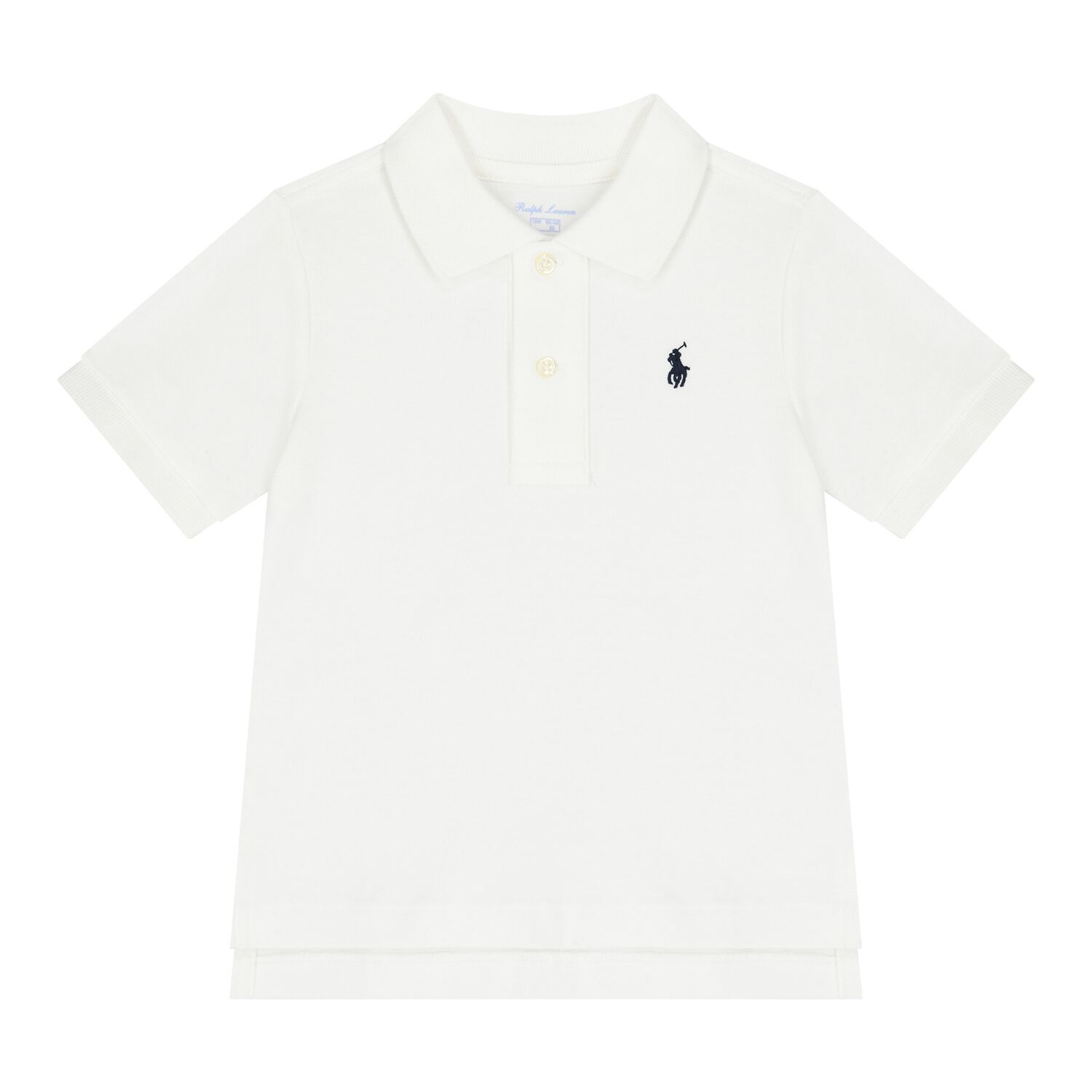 Baby Boys White Logo Polo Shirt, 1, hi-res image number null