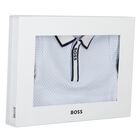 طقم شورت أولاد بالشعار باللون الأزرق و الكحلى, 2, hi-res