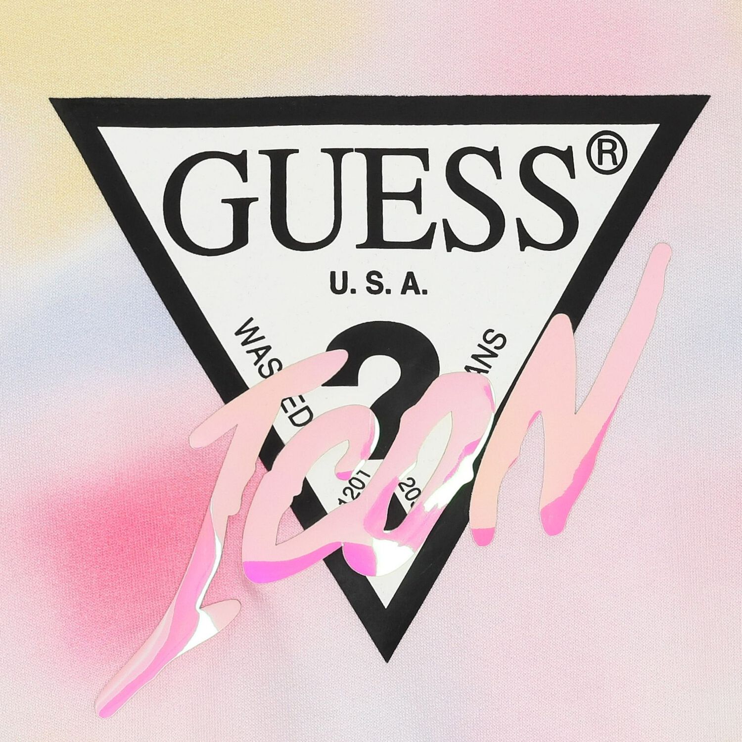 Girls Pink & Yellow Logo Sweatshirt, 1, hi-res image number null