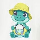 Younger Boys White Crocodile T-Shirt, 1, hi-res