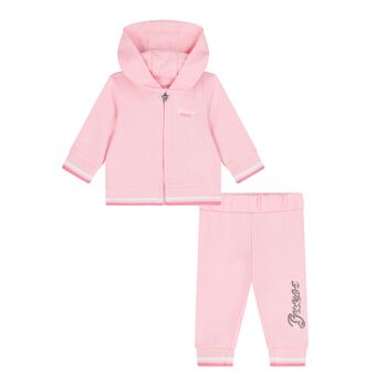 Baby Girls Pink Logo Tracksuit