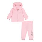 Baby Girls Pink Logo Tracksuit, 1, hi-res