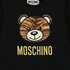 فستان بالشعار اطفال بناتي باللون الاسود, 1, hi-res