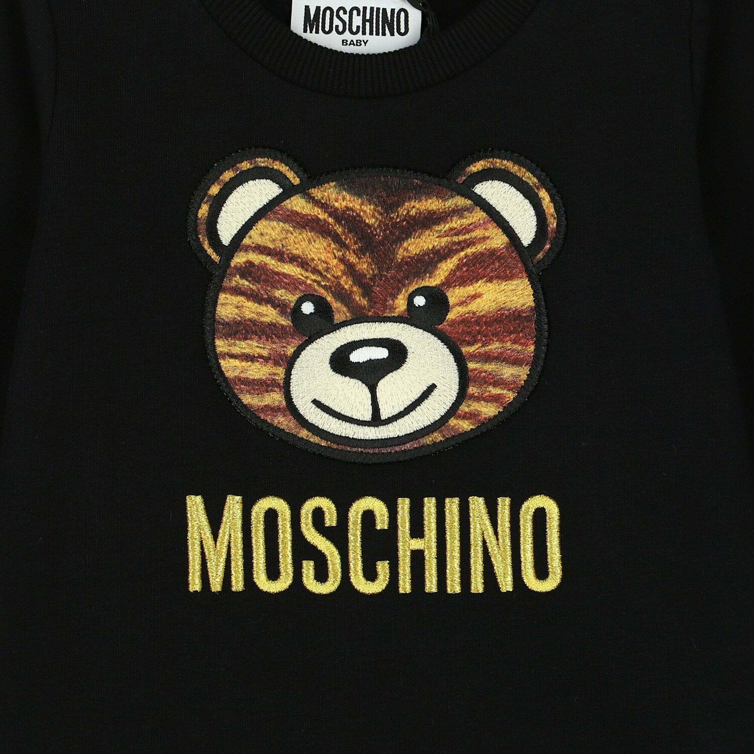 فستان بالشعار اطفال بناتي باللون الاسود, 1, hi-res