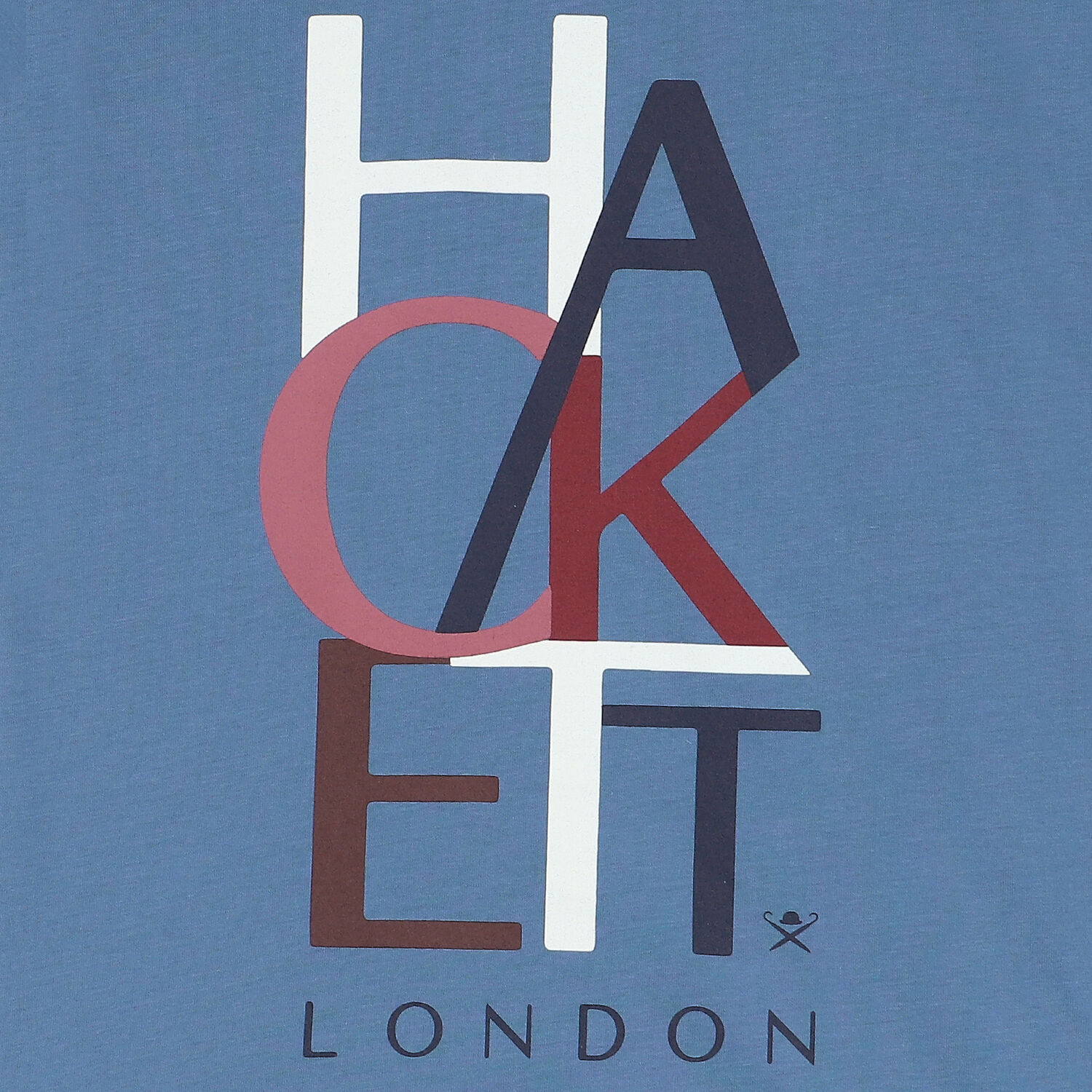 تيشيرت أولاد بالشعار باللون الأزرق, 1, hi-res