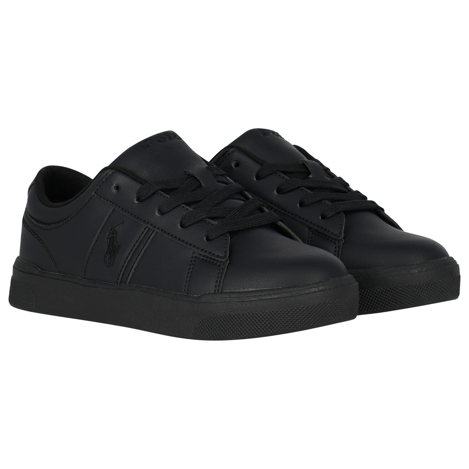 Boys Black Logo Trainers, 1, hi-res image number null