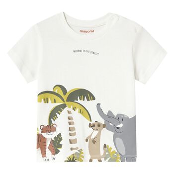 Younger Boys Ivory Jungle T-Shirt