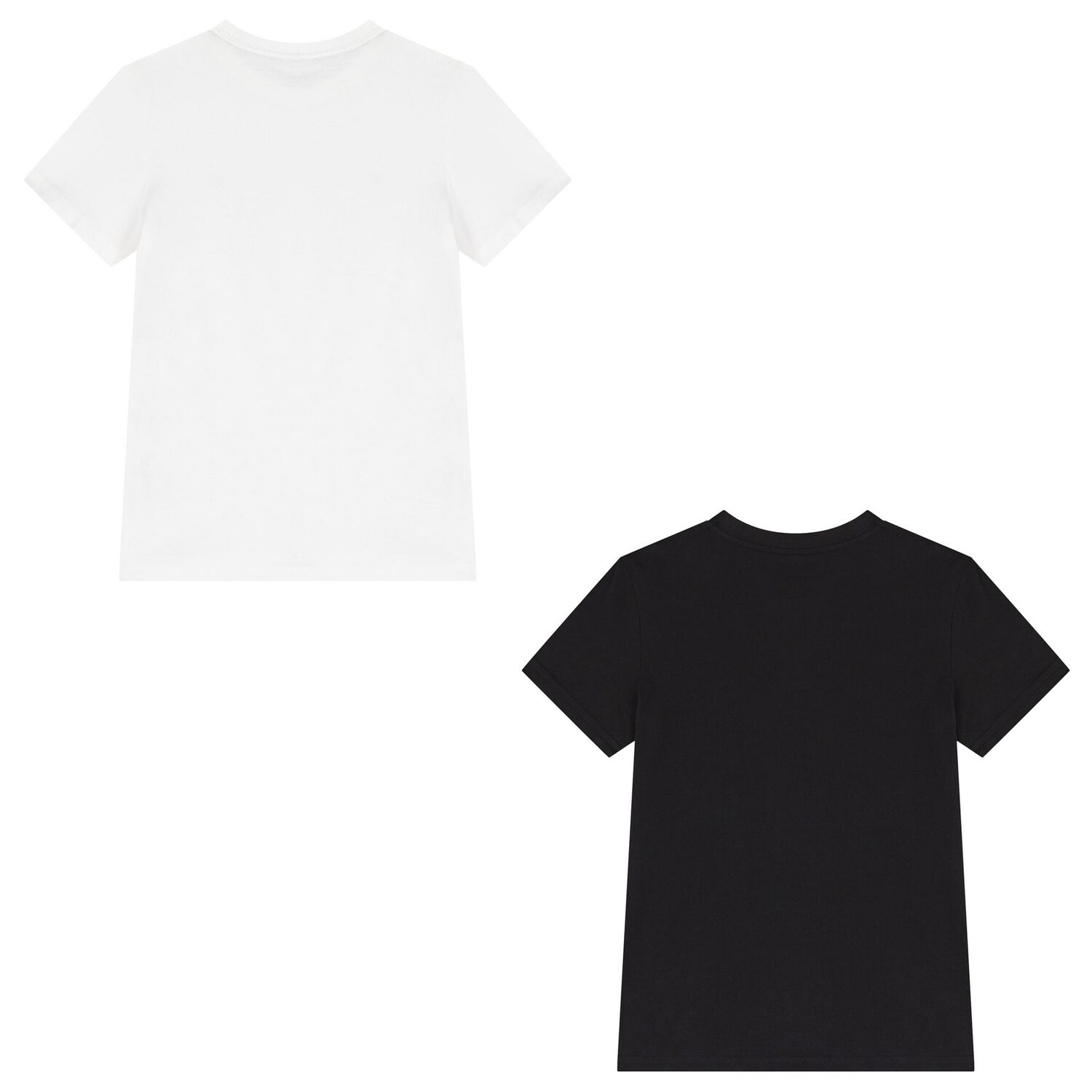Boys Black & White Cotton Logo T-Shirts ( 2-Pack ), 1, hi-res